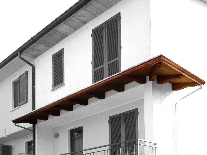 Rossini Legnostrutture - Coperture a sbalzo - Pensilina Onda